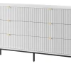 Komoda NEW w stylu glamour KS154 - biała + st. czarny