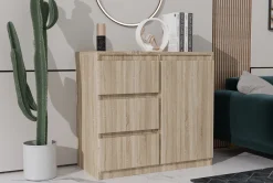 Komoda nowoczesna z szufladami 80 cm MONTEGO biała