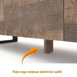 Komoda NUKA C 155 cm dąb grange stojąca