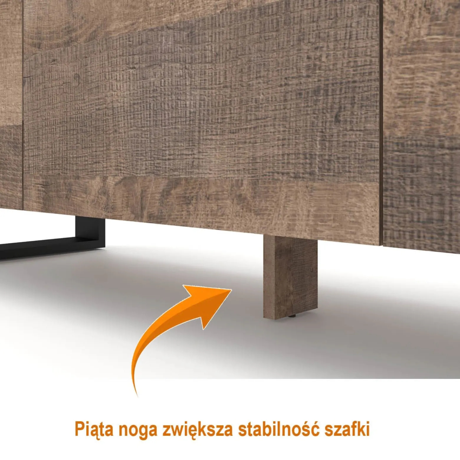 Komoda NUKA C 155 cm dąb grange stojąca