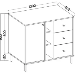 Komoda OSLO 2 1F3S BP