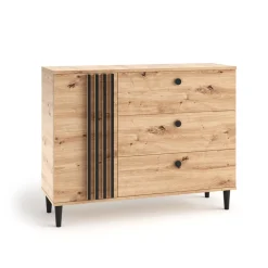 Komoda średnia z lamelami LINEA 120 cm