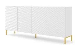 Komoda SURF 200 cm 4D frez biały mat