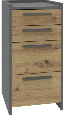 Komoda szafka ALTIVO 2SW2SN artisan-antracyt 2 szuflady wysokie 2 niskie