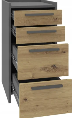 Komoda szafka ALTIVO 2SW2SN artisan-antracyt 2 szuflady wysokie 2 niskie