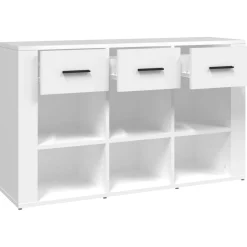 Komoda Szafka Stolik Półki do Salonu Pokoju Biała 100x30x59.5 cm