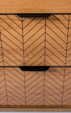 Komoda szeroka z metalowymi nogami JODEŁKA FONTI-3 dąb karme