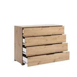 Komoda 4 szuflady 84x110 cm Dąb Artisan