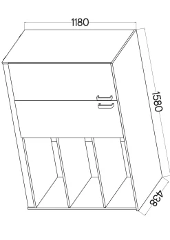 Komoda TEKSAS 2F 830 JS