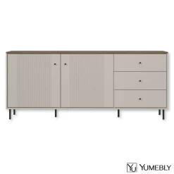 Komoda TIRAMISU KOM2D3S - Kaszmir/Dąb antyczny | 183,4x75,2x40 cm