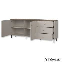 Komoda TIRAMISU KOM2D3S - Kaszmir/Dąb antyczny | 183,4x75,2x40 cm