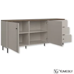 Komoda TIRAMISU KOM2D3S - Kaszmir/Dąb antyczny | 183,4x75,2x40 cm