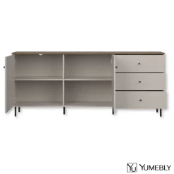 Komoda TIRAMISU KOM2D3S - Kaszmir/Dąb antyczny | 183,4x75,2x40 cm