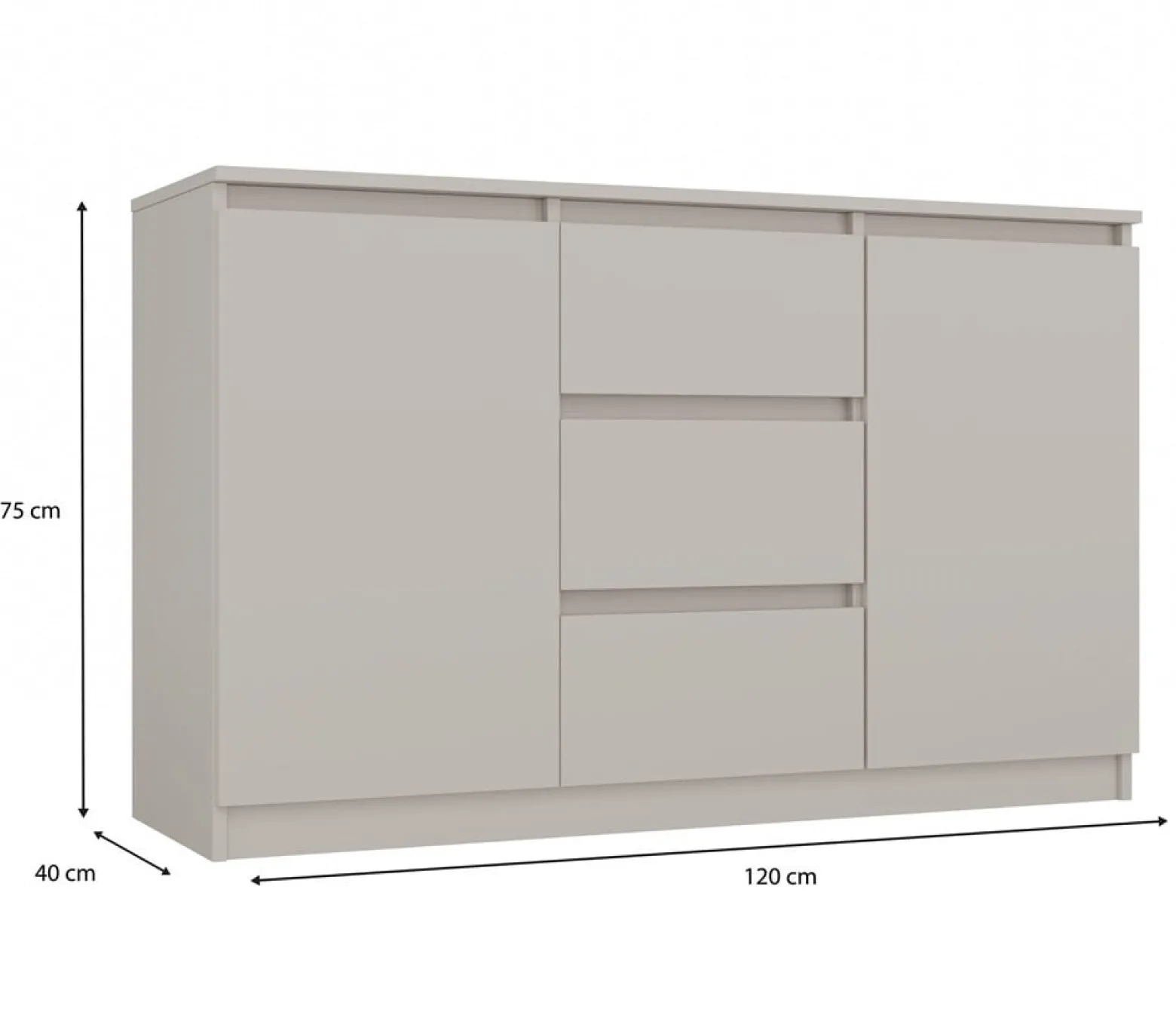 Komoda Topeshop Malwa 2D3S Kaszmir