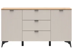 Komoda Velton 150 cm z 2 drzwiami i 3 szufladami kaszmir/dąb artisan