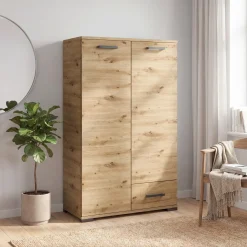 Komoda wysoka 80 cm do salonu FIORA dąb artisan