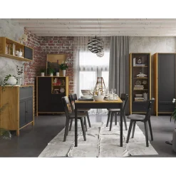Komoda z Szufladami do Salonu NORIA 150 Dąb craft złoty