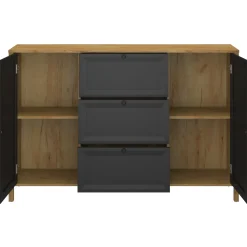 Komoda z Szufladami do Salonu NORIA 150 Dąb craft złoty
