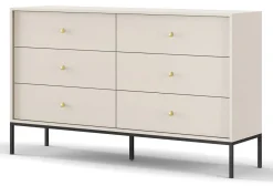 Komoda z szufladami MONAKO MKS154 - beż + stelaż czarny