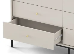 Komoda z szufladami MONAKO MKS154 - beż + stelaż czarny