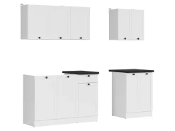 Komplet kuchenny Junona Line A 180 cm biały z blatem