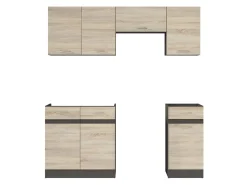 Komplet kuchenny Junona Line 180 cm dąb sonoma z blatem