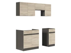 Komplet kuchenny Junona Line 180 cm dąb sonoma z blatem