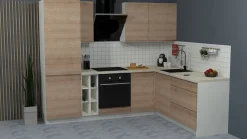 Komplet kuchenny narożny Sole 255x200 cm dąb arlington