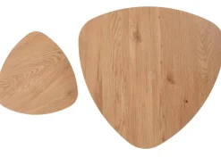 Komplet 2 stolików Nicea Dąb 60x60x49 40x40x41 cm do salonu