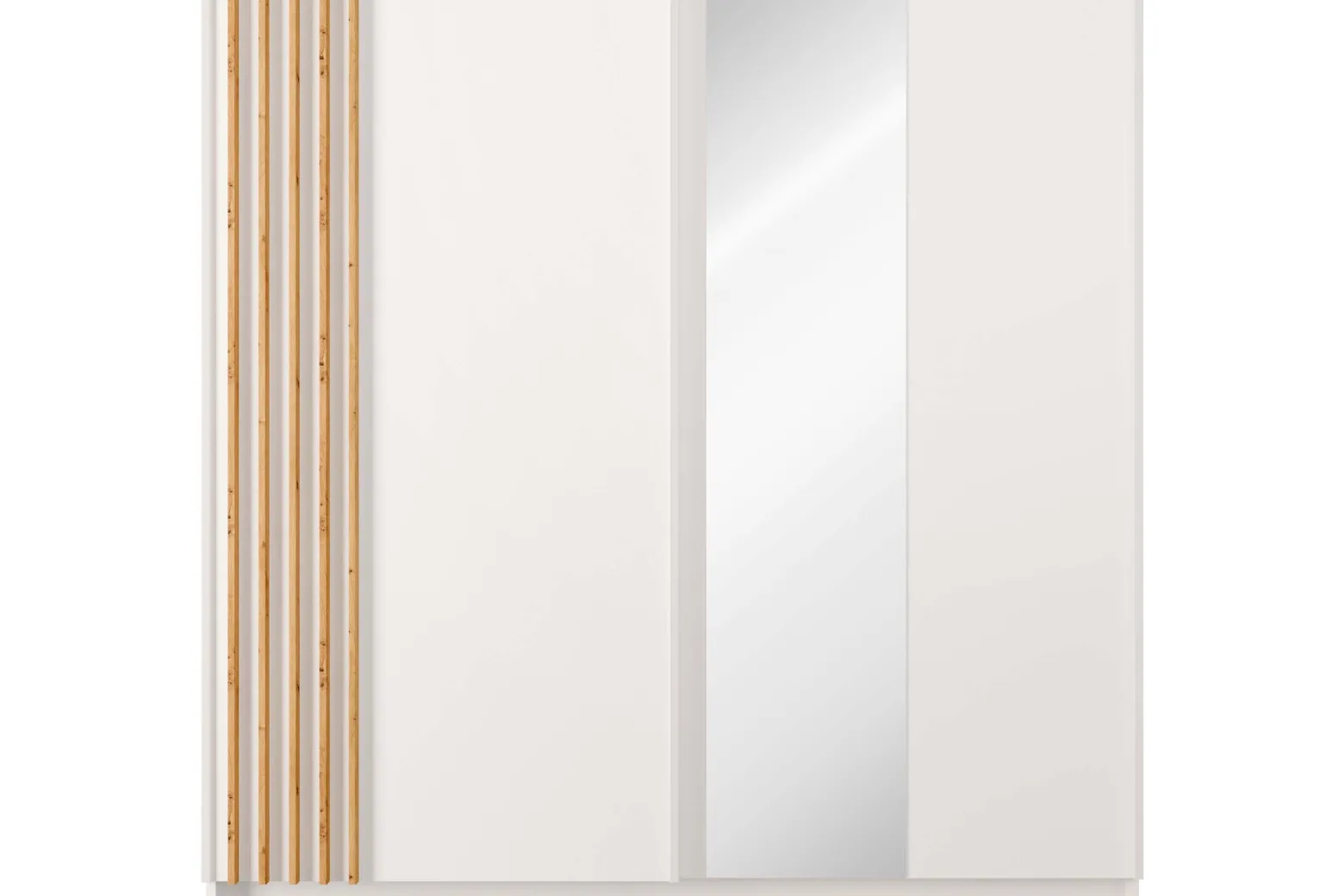 KONSIMO CASTARI Szafa przesuwna z lustrem biały/dąb artisan 200 cm modern