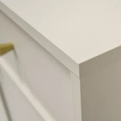 KONSIMO FLOREN Szeroka komoda 124 cm do salonu na złotych nóżkach