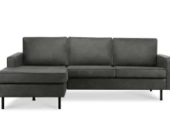 KONSIMO INVIA Narożnik lewy w stylu loft, metalowe nóżki, szer. 234 cm