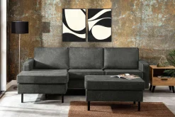 KONSIMO INVIA Narożnik lewy w stylu loft, metalowe nóżki, szer. 234 cm