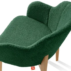 KONSIMO LONIS Krzesło tapicerowane zestaw 2 szt. Boucle, stelaż bukowy
