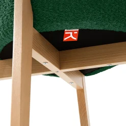 KONSIMO LONIS Krzesło tapicerowane zestaw 2 szt. Boucle, stelaż bukowy