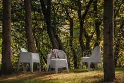 KONSIMO MALUS Komplet mebli na balkon, Fotele i stolik, szare, 2 os.