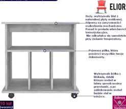 Kontener biurkowy w kolorze szarego betonu - Luro