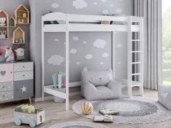Łóżko sosnowe ANTRESOLA 180 x 80 x 180 BIM biały