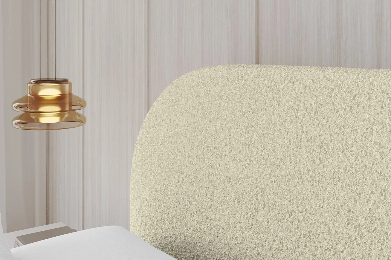 Łóżko tapicerowane bez materaca + pojemnik TIVO - 120x200 cm Beżowy
