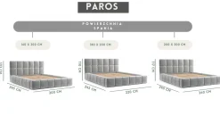 Łóżko tapicerowane PAROS 160x200 z pojemnikiem TNW