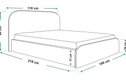 Łóżko tapicerowane Viennaa Slim 90x200 ze stelażem drewnianym