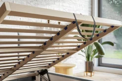 Łóżko tapicerowane Viennaa Slim 90x200 ze stelażem drewnianym