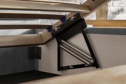 Łóżko tapicerowane Viennaa Slim 90x200 ze stelażem drewnianym