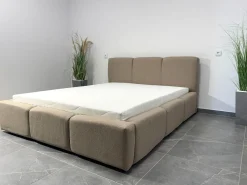 Łóżko Tapicerowane 120x200 Zielone Stelaż Metal + Podnośniki Gazowe - ARIA