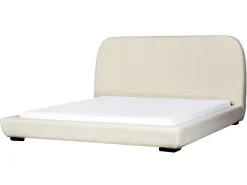 Łóżko wodne tapicerowane boucle 180x200 kremowe