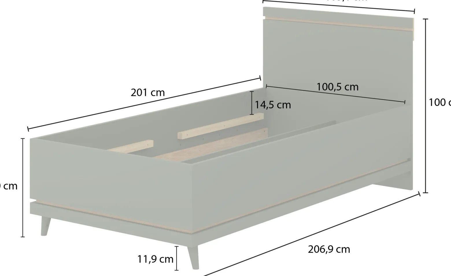 Łóżko 100x200 do pokoju młodzieżowego SCANDI