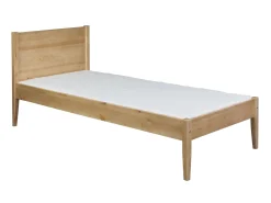 Łóżko 90x200 drewniane PRESTO, kolor dębowy + stelaż