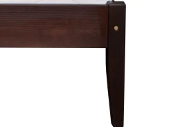 Łóżko 160x200 tył równy PORTO kolor orzech + stelaż