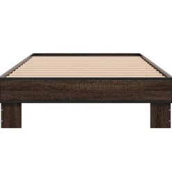 Łóżko Ze Stelażem Drewnopodobne Rama Łóżka Do Sypialni Pokoju 75x190 cm