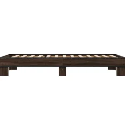 Łóżko Ze Stelażem Drewnopodobne Rama Łóżka Do Sypialni Pokoju 75x190 cm